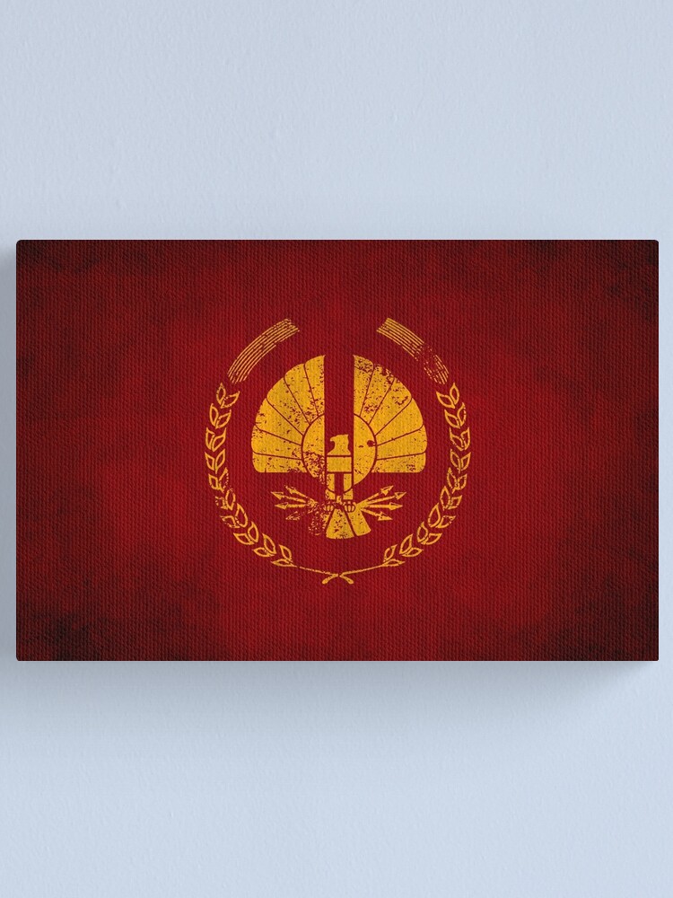 Alternate view of Panem Logo · Distressed Canvas Print