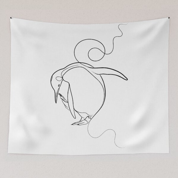 Item preview, Dancing Penguin Line Drawing designed and sold by Adam Regester.