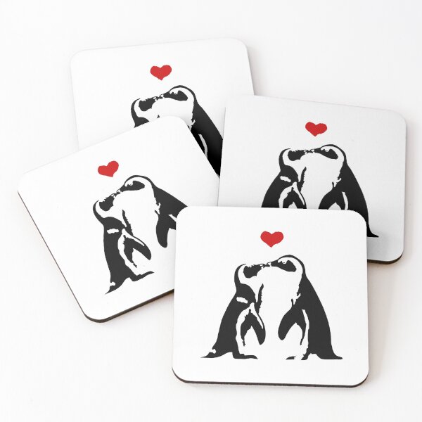 Item preview, Gay loving penguins, lgbt gay pride designed and sold by claudiasartwork.
