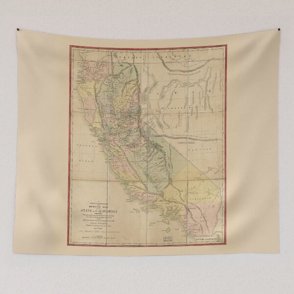 Item preview, State of California Map (1851) designed and sold by allhistory.