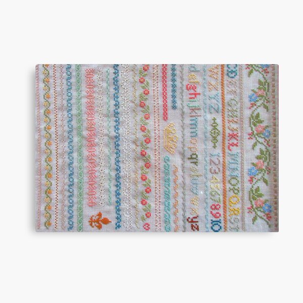 Cross stitch sampler Canvas Print