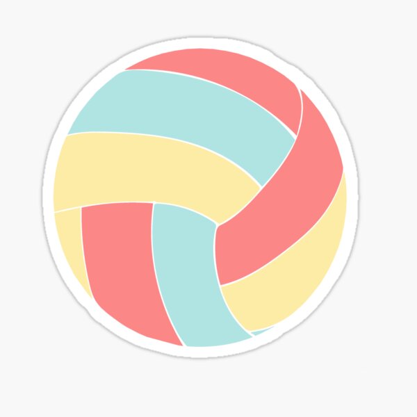 Colorful Volleyball Sticker Sticker
