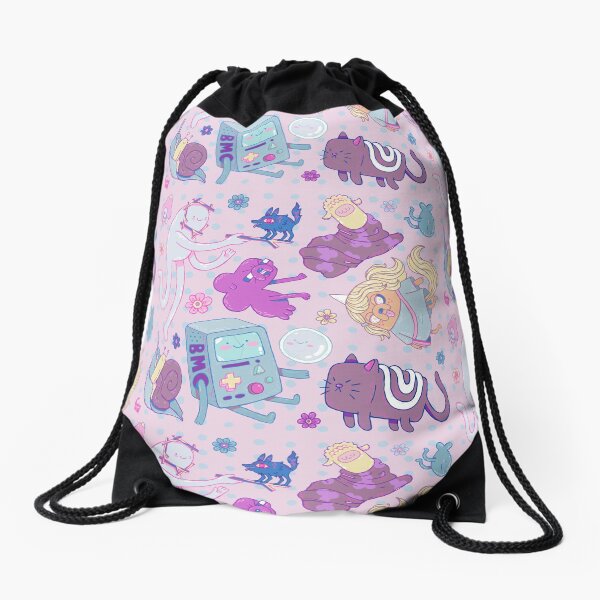 Adventure Pattern Drawstring Bag