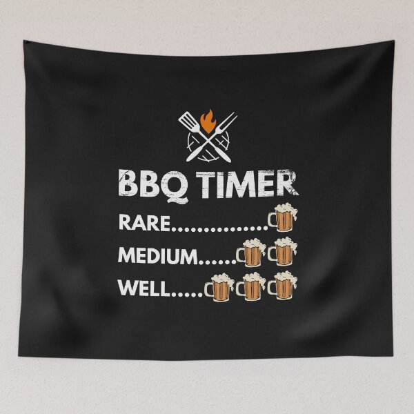 Item preview, BBQ Timer Funny Beer and Grilling Lover Gifts rare medium well done humor for men and women  designed and sold by alenaz.
