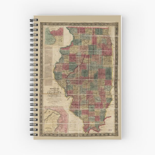 Item preview, State of Illinois Map (1836) designed and sold by allhistory.