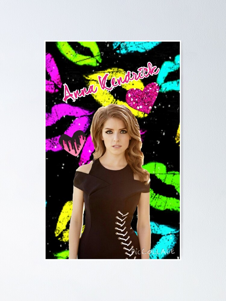 Anna Kendrick Neon Design Poster By Totesamazephan Redbubble