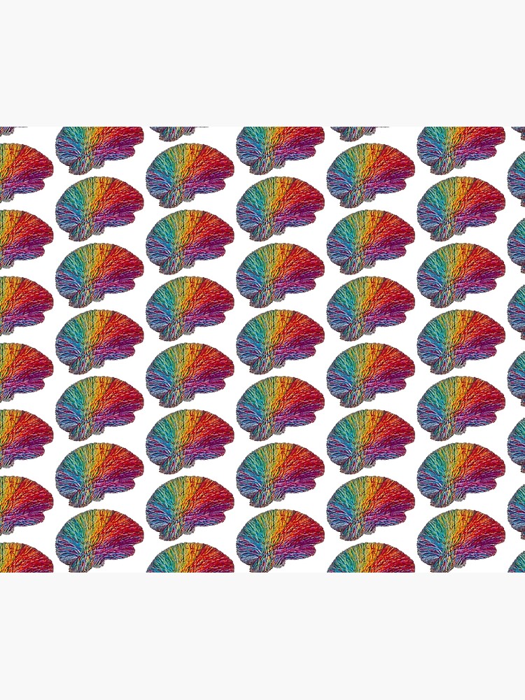 White Matter Brain - Embroidered Look - Rainbow Brain by Laurabund