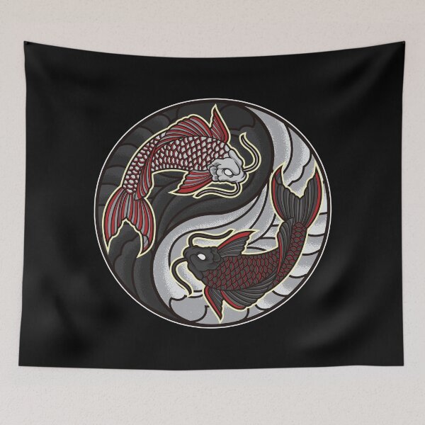 Item preview, Koi Yin Yang | Fish Fishing Aquarium Fish Tank designed and sold by anziehend.