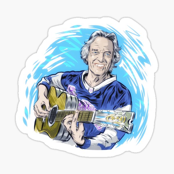 &ldquo;John McLaughlin - An illustration by Paul Cemmick&rdquo; Sticker for Sale by