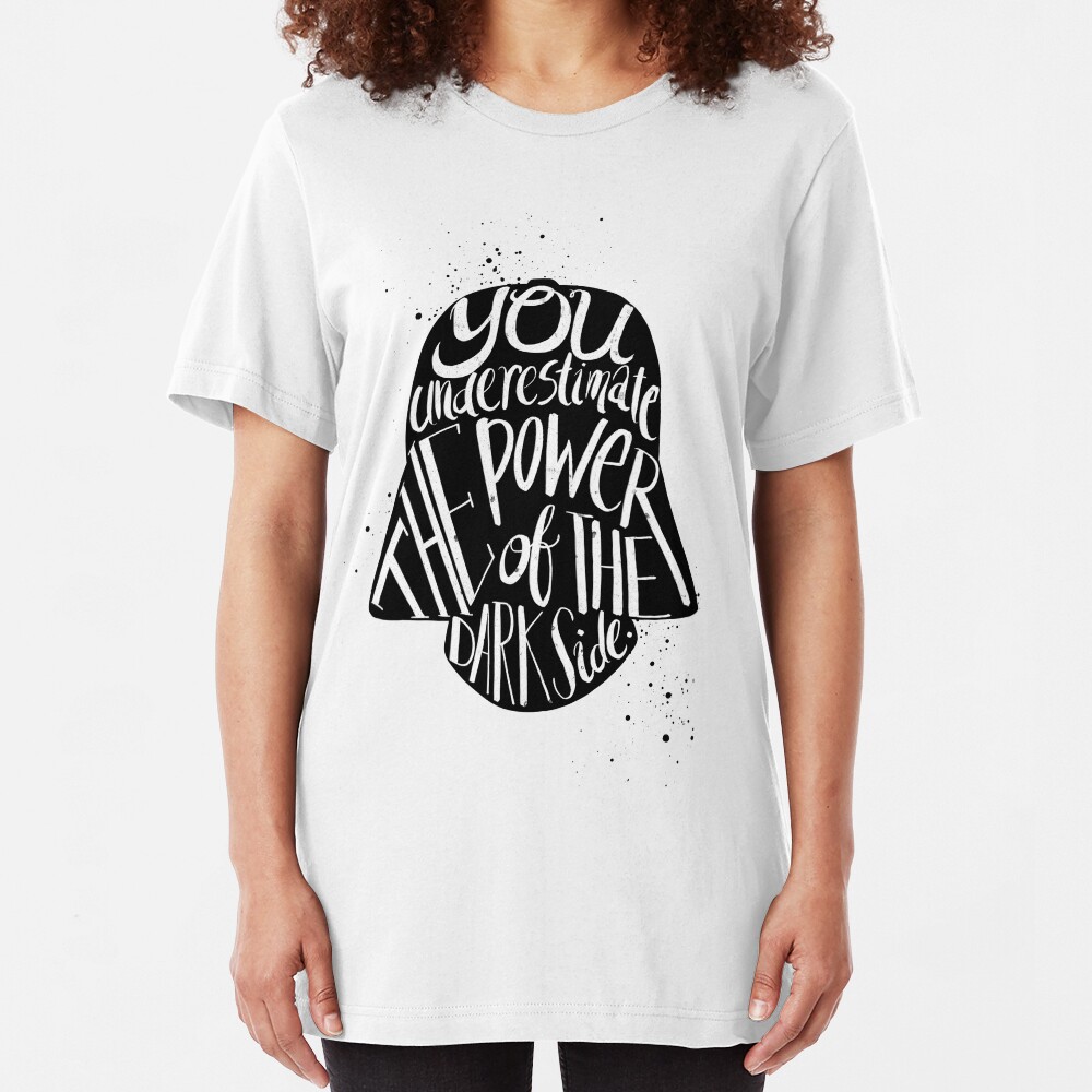 you under estimate the power typography Slim Fit T-Shirt