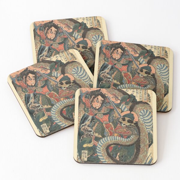 Item preview, Ancient Japanese Warrior and Snake designed and sold by Lisa Bertnick.