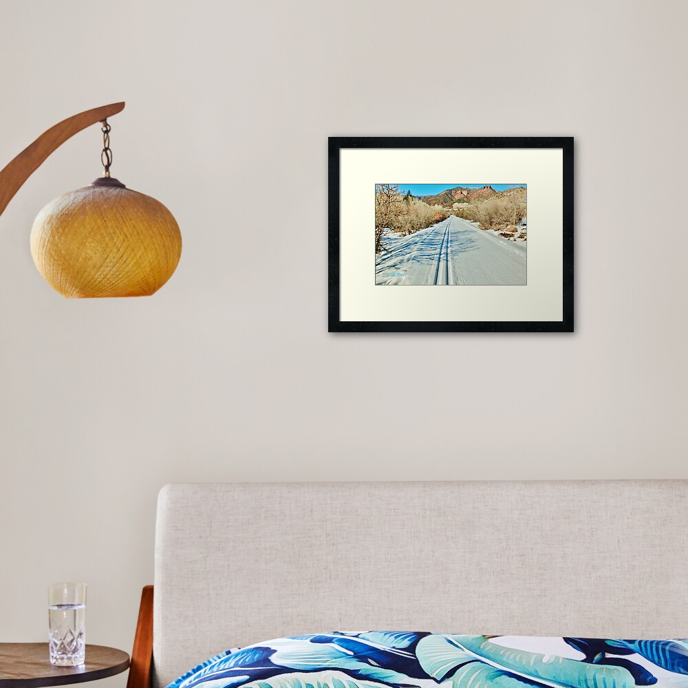 North Through the Jaws of Snowmass Canyon Framed Art Print