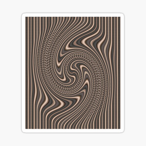 #Pattern, #abstract, #vortex, #design, twirl, brown, color image, wrinkled, circle Sticker
