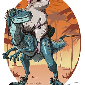 Artwork thumbnail, Rat Raptor Rider by Wootus