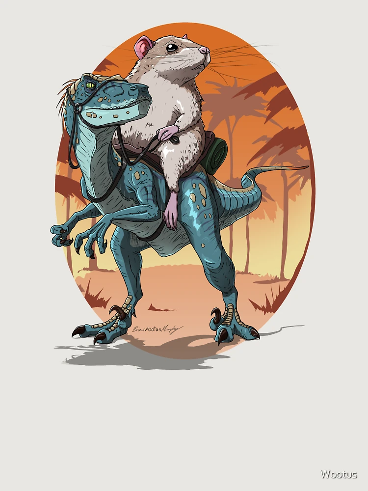 Thumbnail 6 of 6, Premium Oversized Hoodie, Rat Raptor Rider designed and sold by Wootus.
