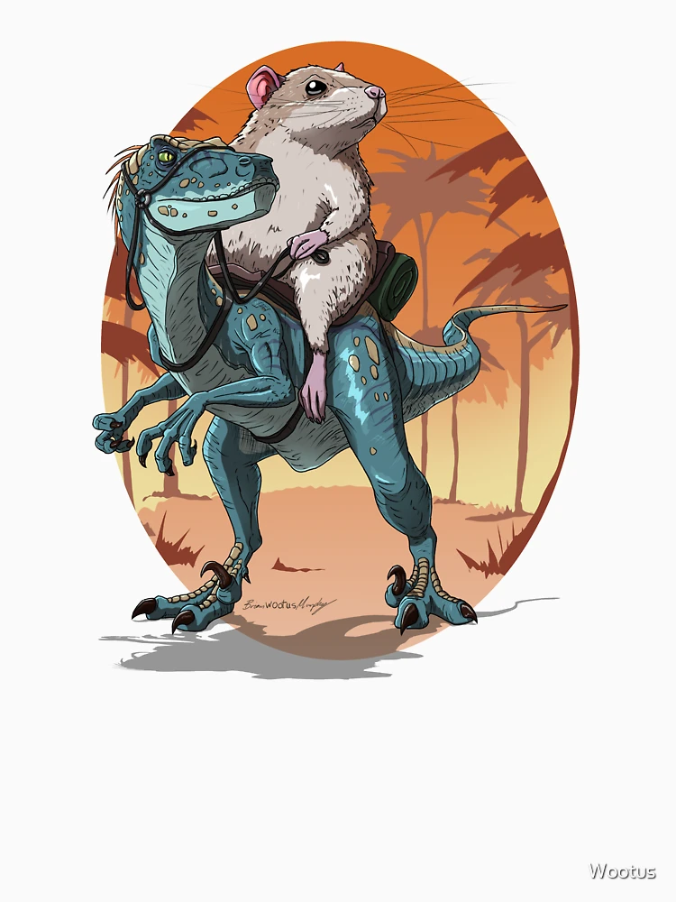 Thumbnail 6 of 6, Pullover Hoodie, Rat Raptor Rider designed and sold by Wootus.