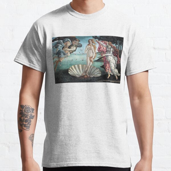 Spoof Famous Painting Venus Wearing A Mask Print T Shirts Women