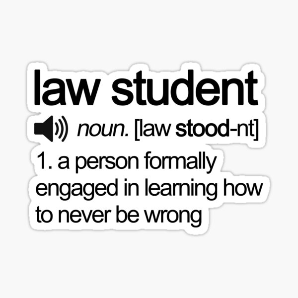 Law Student Defined Sticker