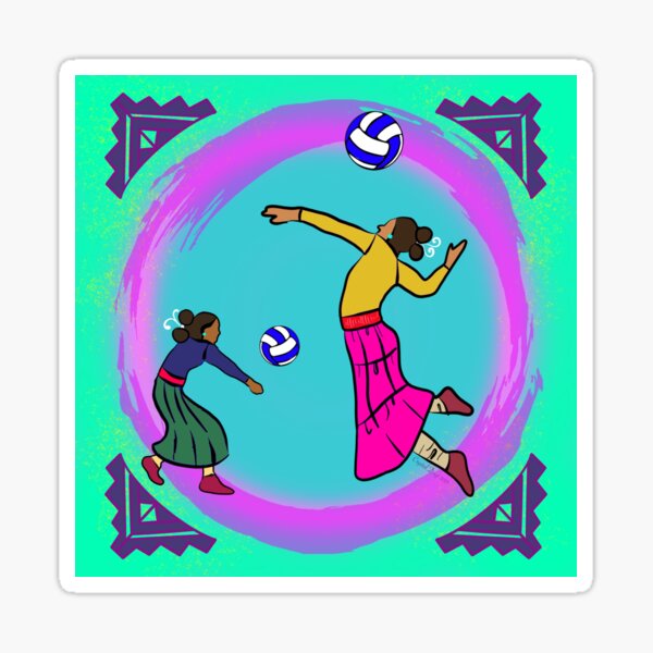 Dine Girl Vball Sticker
