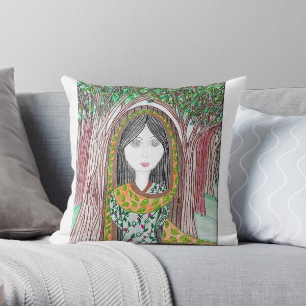 Mori-Ki, Guardian of the Forest Throw Pillow