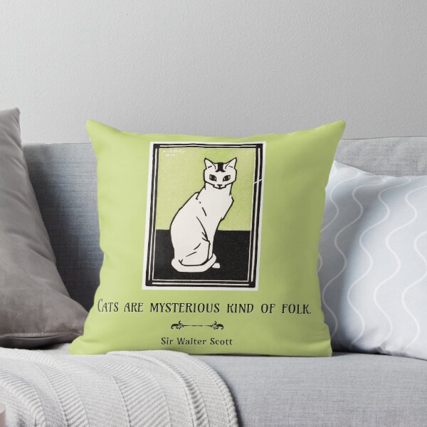 Item preview, Mysterious Cat Sir Walter Scott Quote with Julie de Graag Illustration designed and sold by STPBooks.
