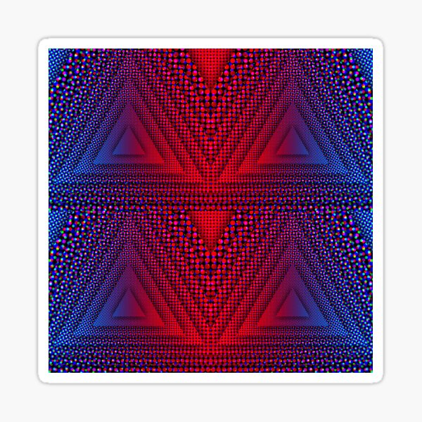 Red-B Chromatic Quad Triforce Sticker