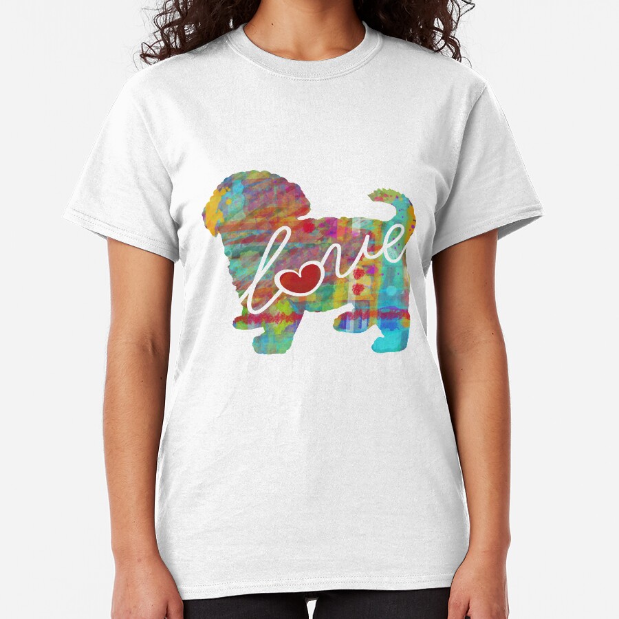 Maltipoo - Maltese / Poodle Love - A Bright and Colorful Watercolor Style Gift Classic T-Shirt