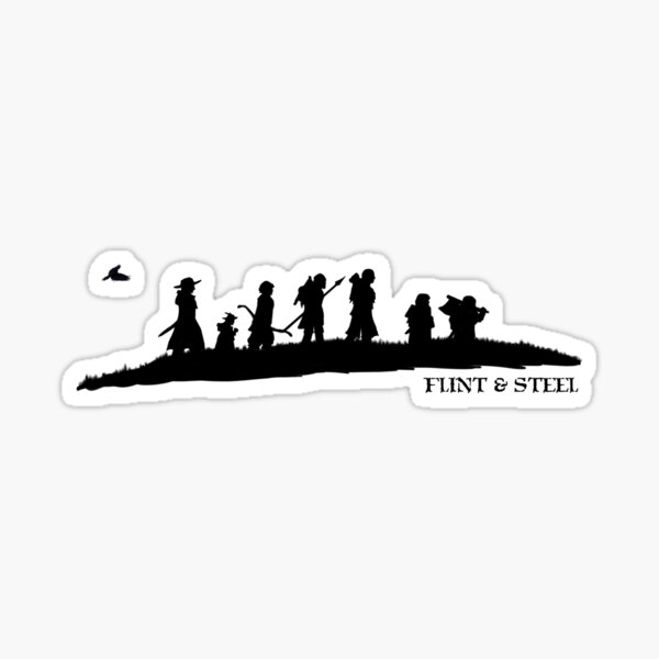 Flint & Steel - Walking Silhouette Sticker