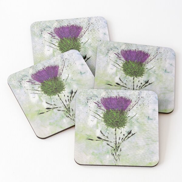 Artikelvorschau, Scottish Thistle Zeitgenössischer Stil entworfen und verkauft von Amazingraceart.