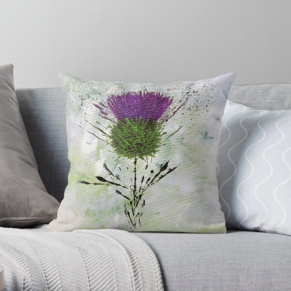 Scottish Thistle Zeitgenössischer Stil Dekokissen