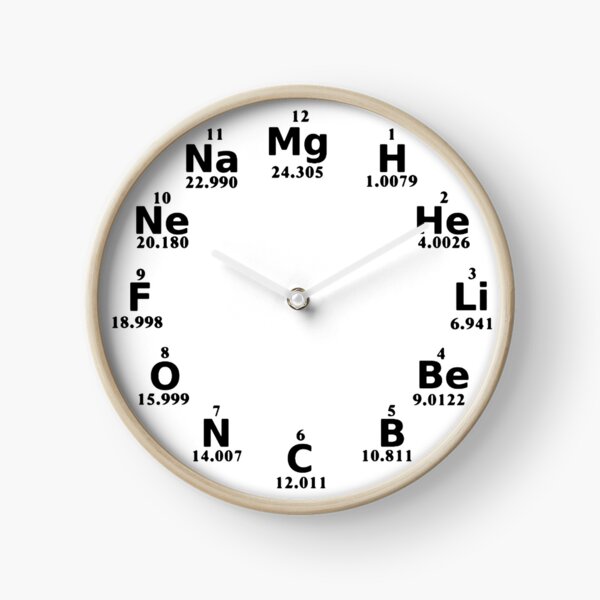 Chemical Elements Wall Clock Clock