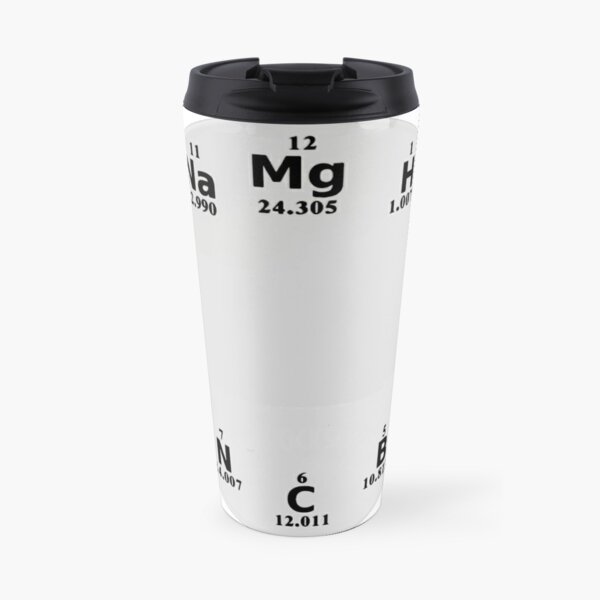 Chemical Elements Wall Clock Travel Mug