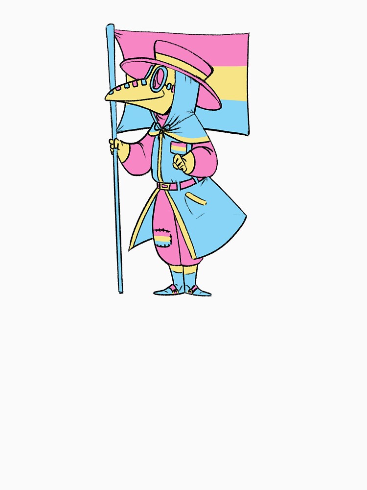 Thumbnail 3 von 3, Baseballshirt mit 3/4-Arm, Pastell Pan Pest-Doktor designt und verkauft von soodie.
