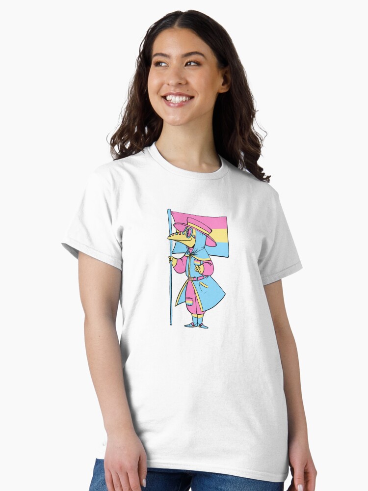 Thumbnail 2 von 7, Classic T-Shirt, Pastell Pan Pest-Doktor designt und verkauft von soodie.