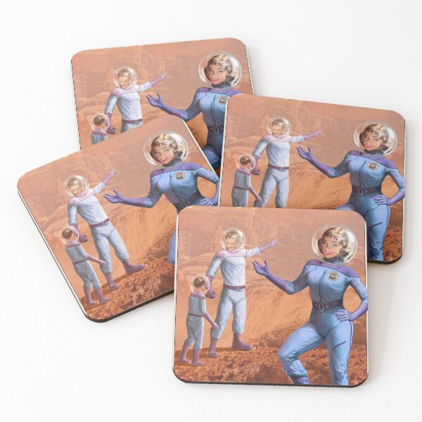 Item preview, Retro Futuristic Space Art Expedition Mars designed and sold by lynxcollection.