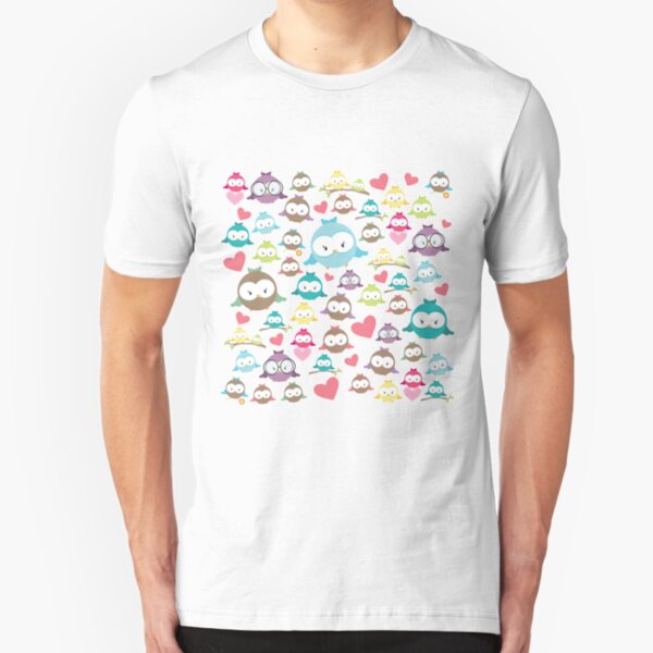 Hoooo's Cute Slim Fit T-Shirt