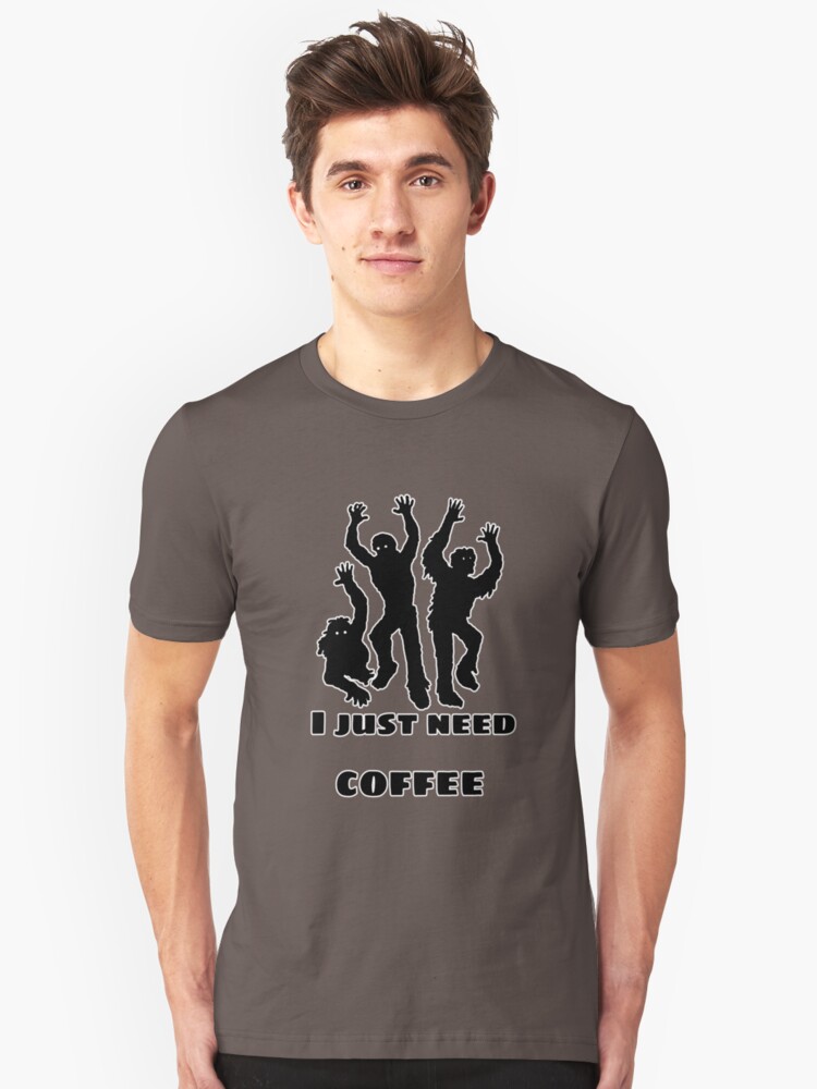 Alternate view of I just need coffee Slim Fit T-Shirt