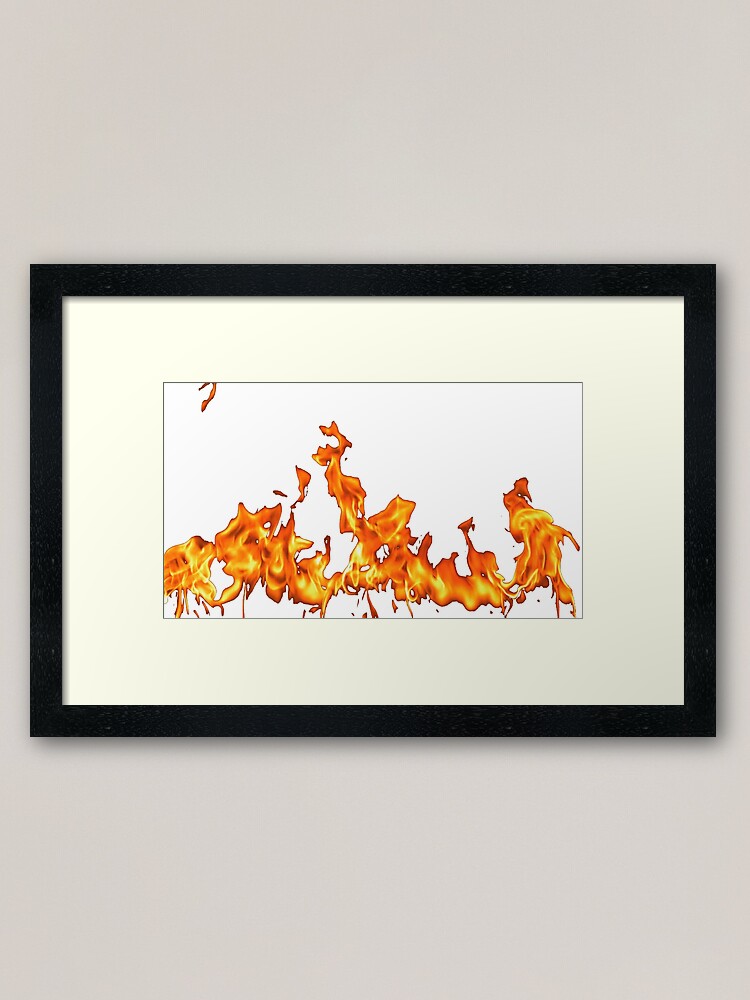Alternate view of #Flame, #Forks of flame, #Spurts of flame, #fire, light, flames Framed Art Print