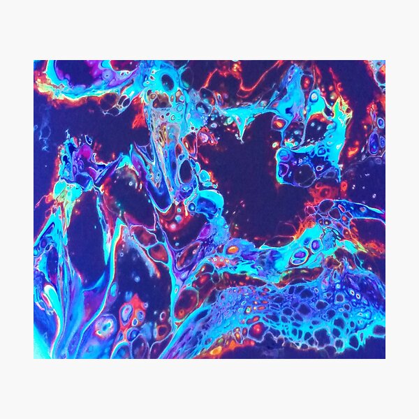 Super Fluid Soul Cosmic Rainbow Web Photographic Print
