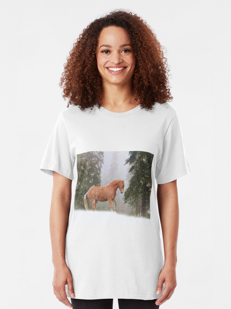 Alternative Ansicht von Weihnachtspferd Slim Fit T-Shirt