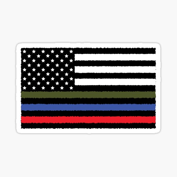 police army fire flag