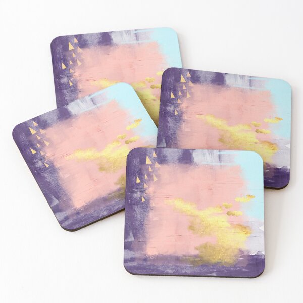 Item preview, Modern abstract art in pink and gold designed and sold by UrbanEpiphany.