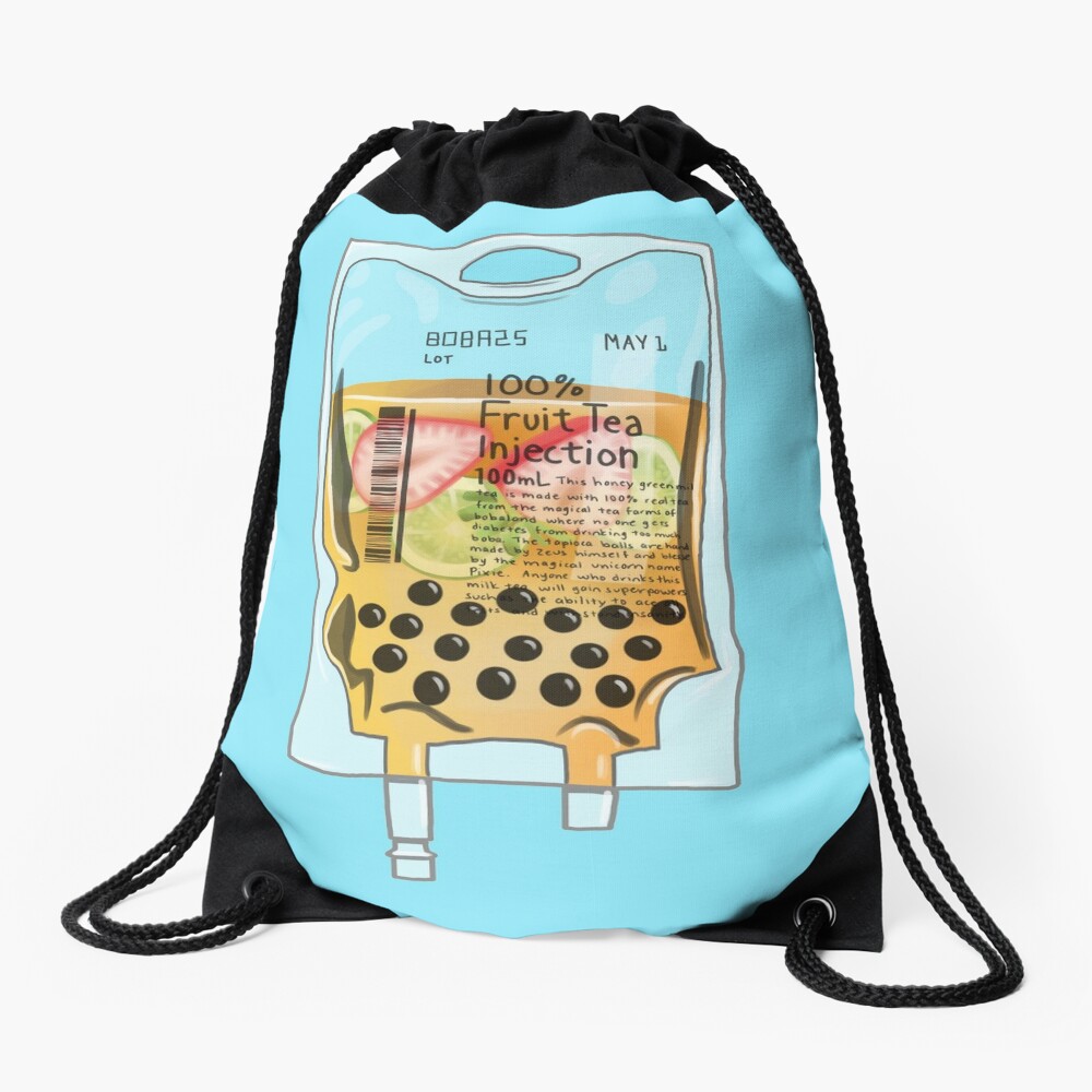 Fruit Tea Boba Iv Drawstring Bag For Sale By Artistokat Redbubble