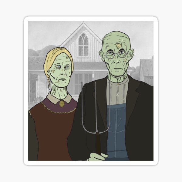 Item preview,  zombie American Gothic designed and sold by haydoghayy.