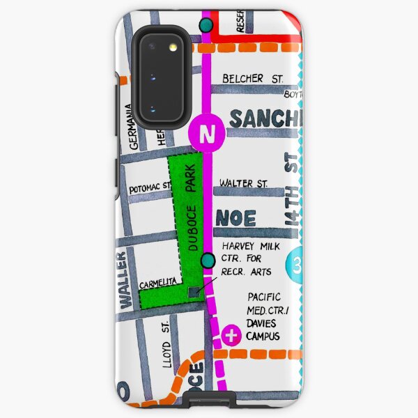 San Francisco map - Duboce Park Samsung Galaxy Tough Case