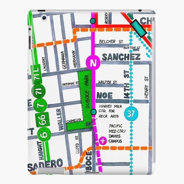 San Francisco map - Duboce Park iPad Snap Case