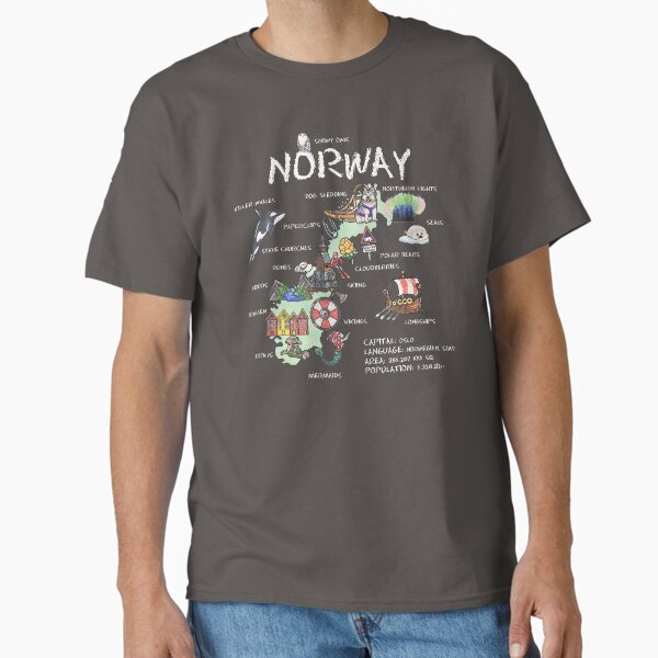 Item preview, Norway - illustrated map designed and sold by BeeHappyShop.