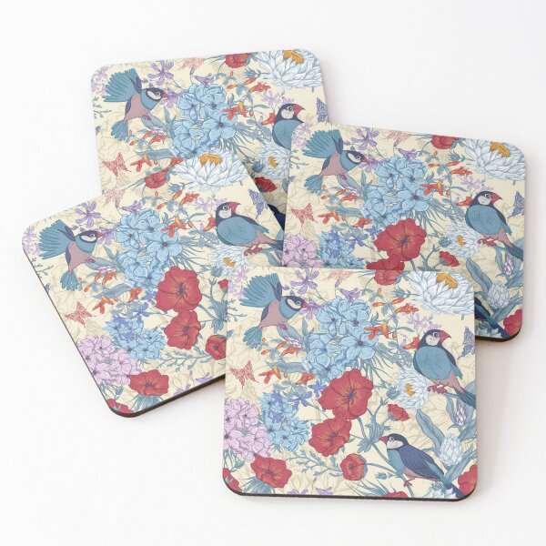 Item preview, Vintage floral with Birds designed and sold by pugmom4.