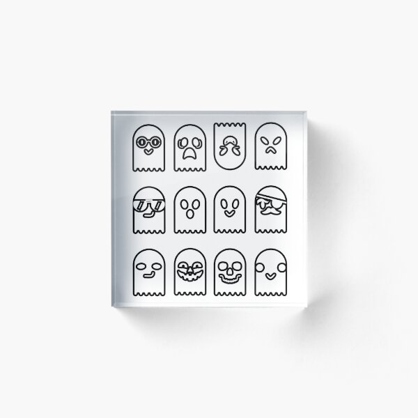 Gaggle of Ghosts Acrylic Block