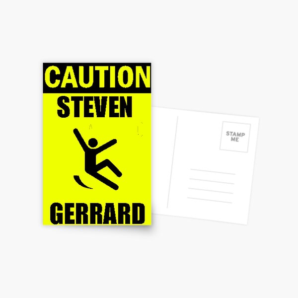 Caution: Steven Gerrard Postcard